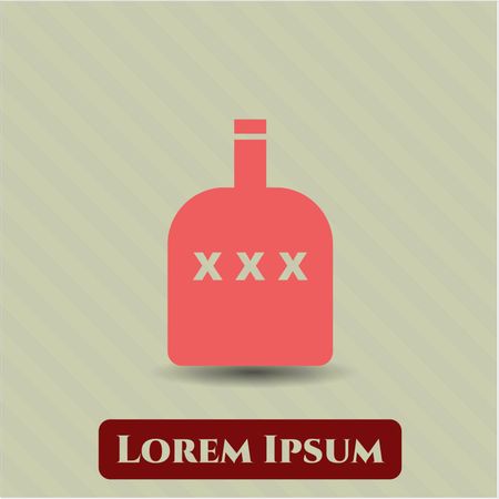 Bottle of alcohol icon vector illustration