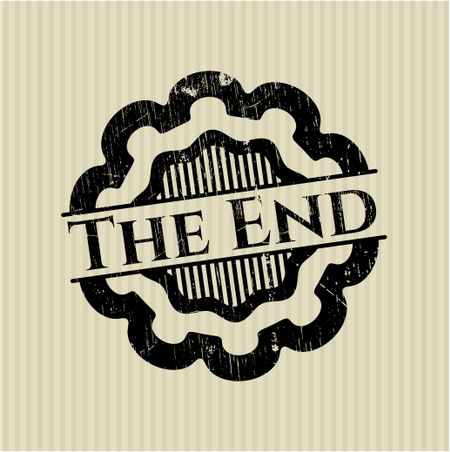 The End rubber grunge stamp