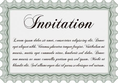 Vintage invitation template. Customizable, Easy to edit and change colors.Excellent design. Easy to print. 