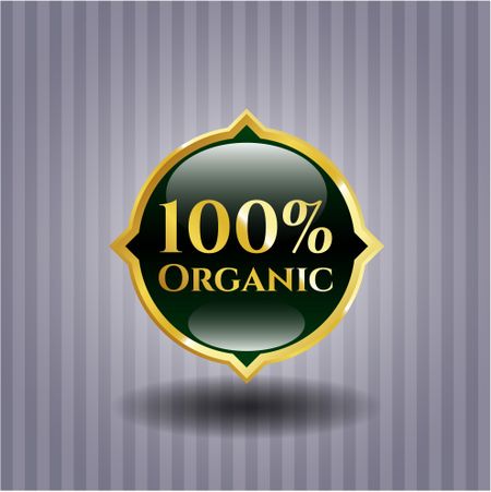 100% Organic shiny badge