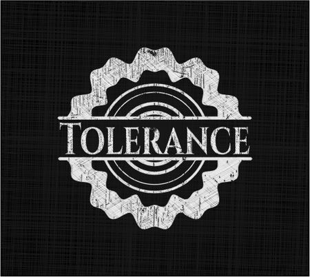 Tolerance chalk emblem written on a blackboard