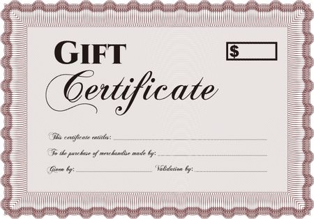 Retro Gift Certificate. Customizable, Easy to edit and change colors.Retro design. With linear background. 