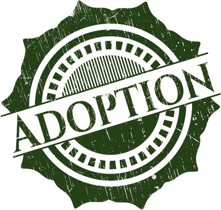 Adoption grunge style stamp