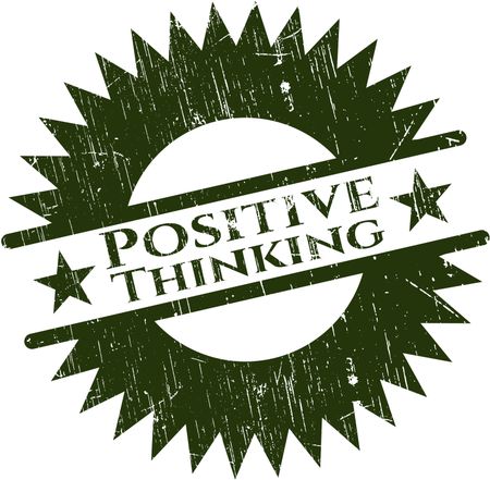 Positive Thinking with rubber seal texture