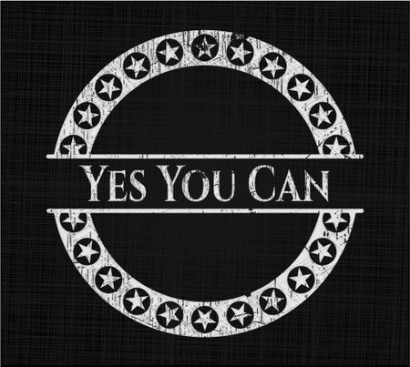 Yes You Can with chalkboard texture