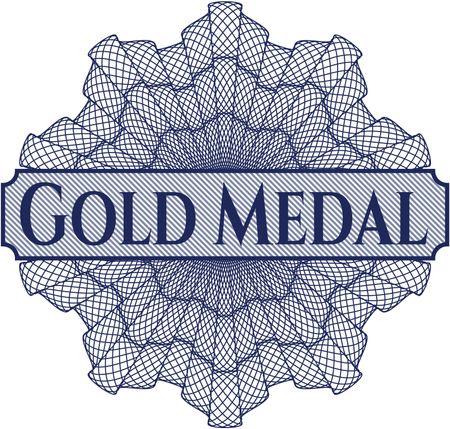 Gold Medal inside money style emblem or rosette