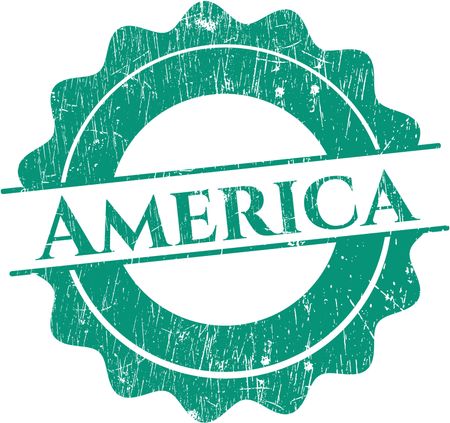 America rubber grunge texture stamp