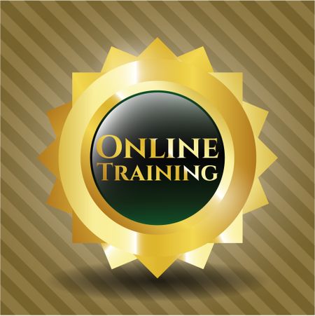 Online Training gold shiny badge