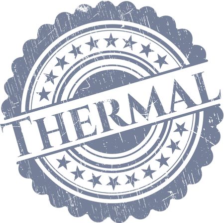 Thermal grunge style stamp