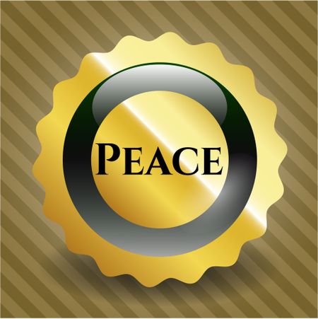 Peace gold emblem or badge