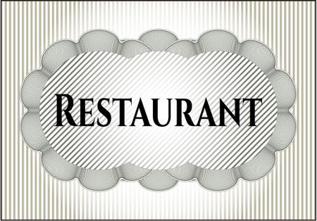 Restaurant vintage style card or poster
