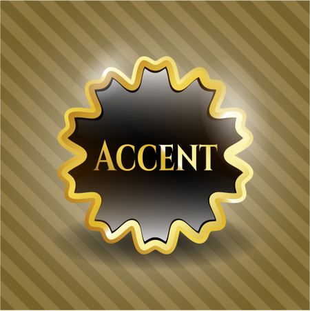 Accent golden badge