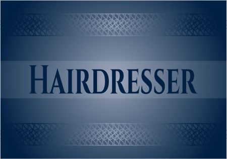 Hairdresser vintage style card or poster