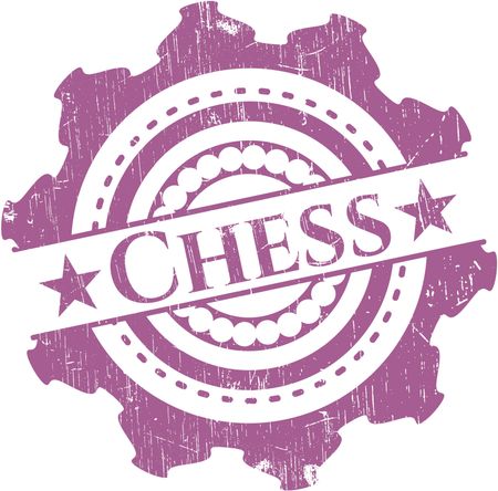 Chess grunge style stamp