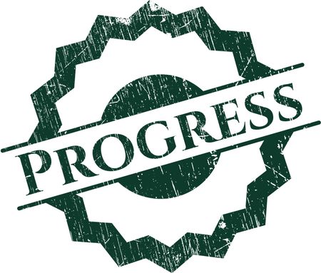 Progress grunge style stamp