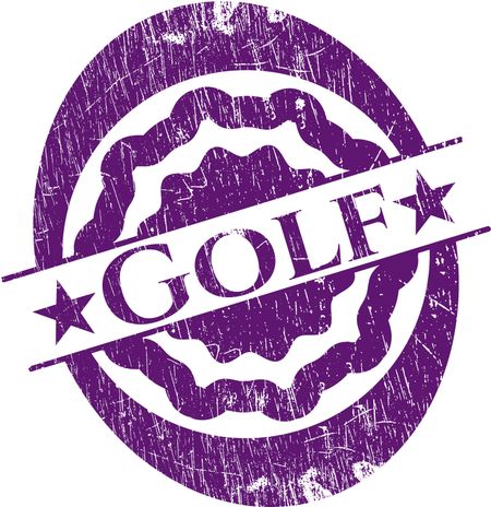 Golf grunge stamp