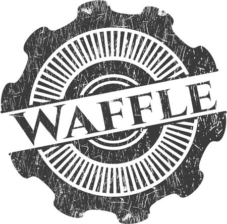 Waffle rubber stamp with grunge texture