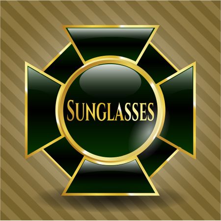 Sunglasses shiny emblem