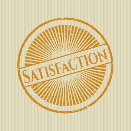 Satisfaction rubber stamp with grunge texture