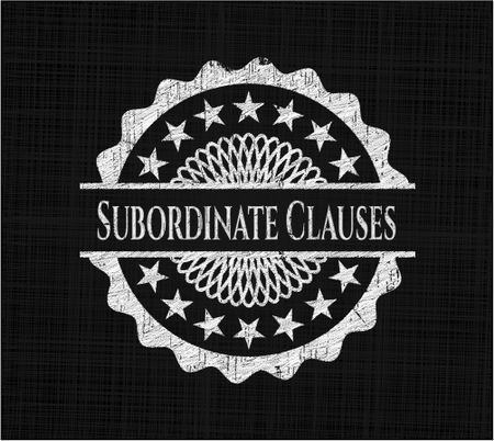 Subordinate Clauses chalkboard emblem