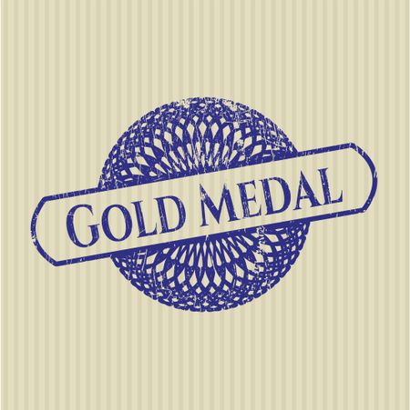 Gold Medal rubber grunge texture stamp