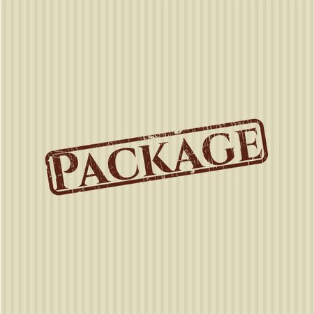 Package rubber grunge stamp