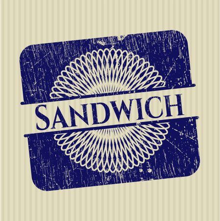 Sandwich grunge style stamp