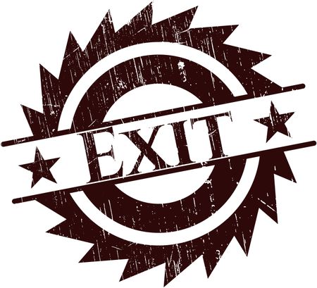 Exit grunge style stamp