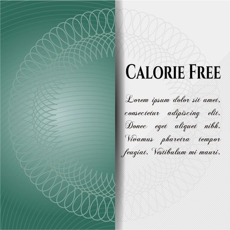 Calorie Free retro style card or poster