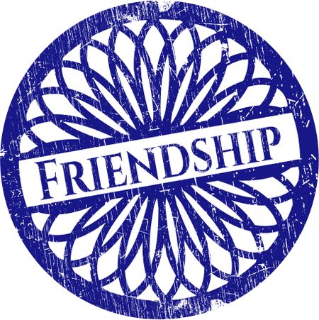 Friendship rubber grunge texture seal