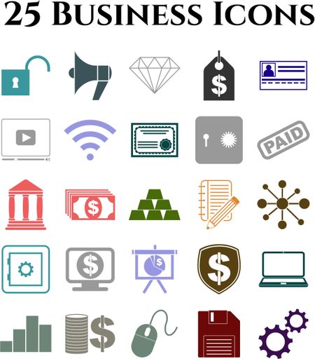25 businessicon set. Set of web Icons.