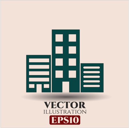 Buildings vector symbol