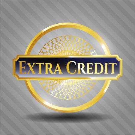 Extra Credit gold badge or emblem