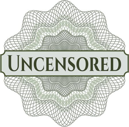 Uncensored rosette or money style emblem