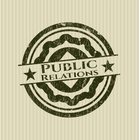 Public Relations rubber grunge seal