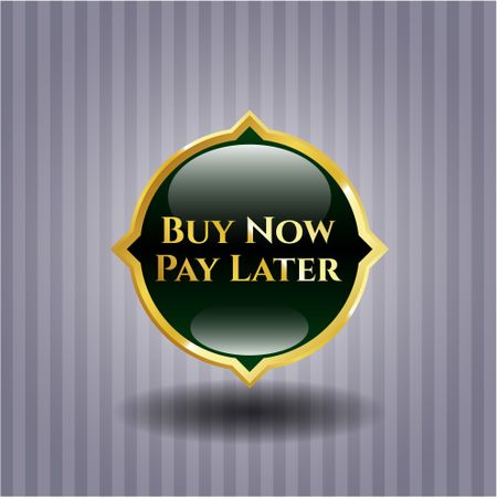 Buy Now Pay Later gold shiny badge