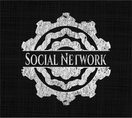 Social Network on chalkboard