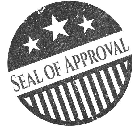 Seal of Approval drawn with pencil strokes