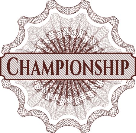 Championship written inside rosette