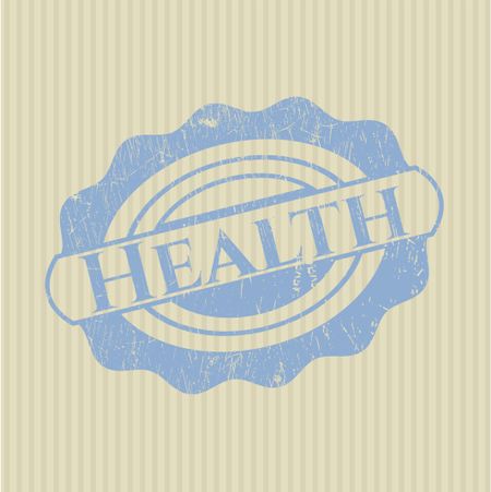Health rubber stamp with grunge texture