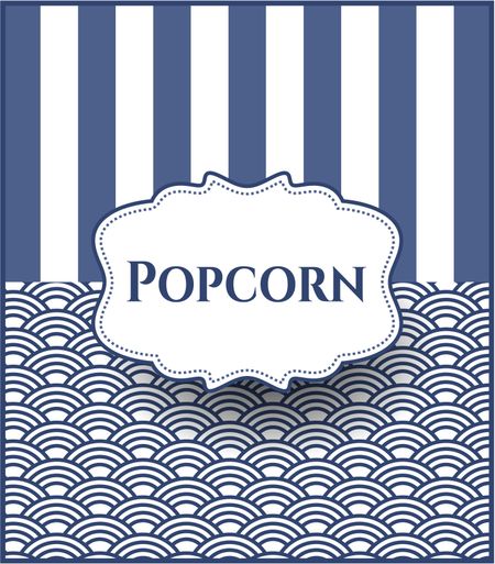 Popcorn retro style card, banner or poster
