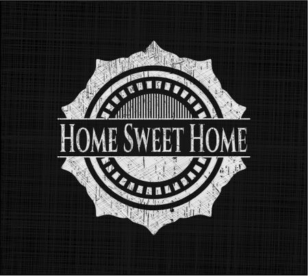 Home Sweet Home with chalkboard texture