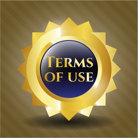 Terms of use golden emblem