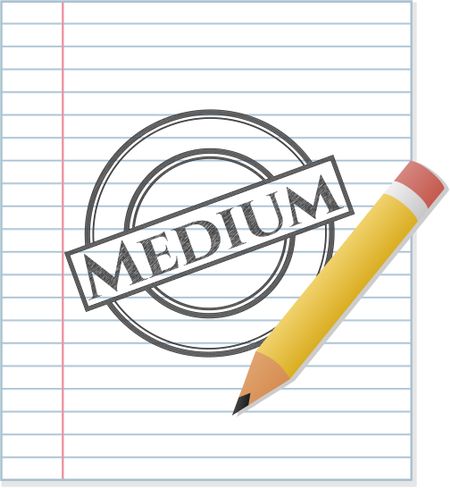 Medium emblem drawn in pencil