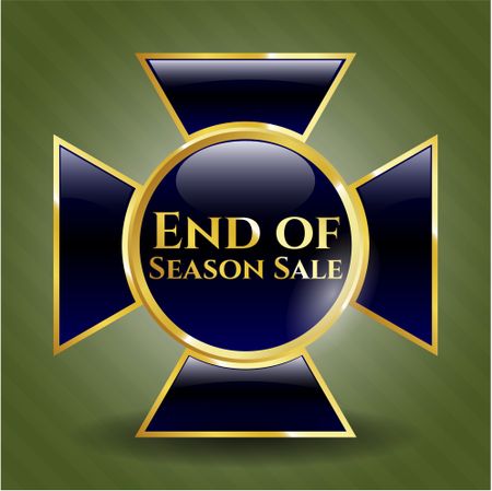 End of Season Sale golden emblem or badge