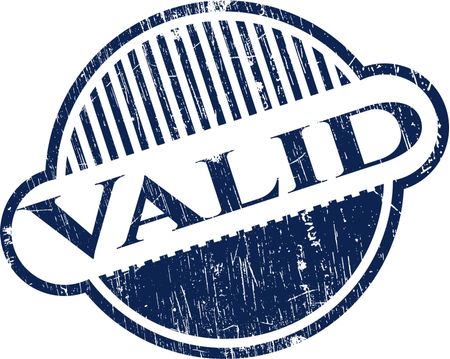 Valid rubber stamp with grunge texture
