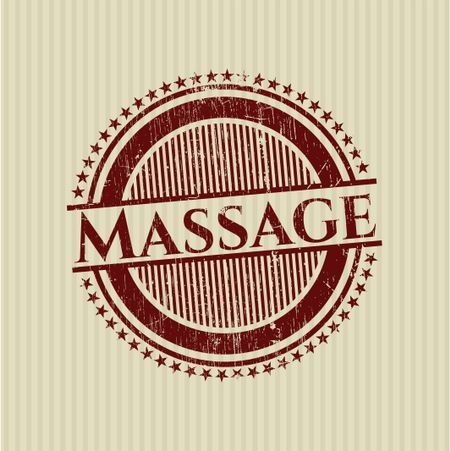 Massage rubber stamp