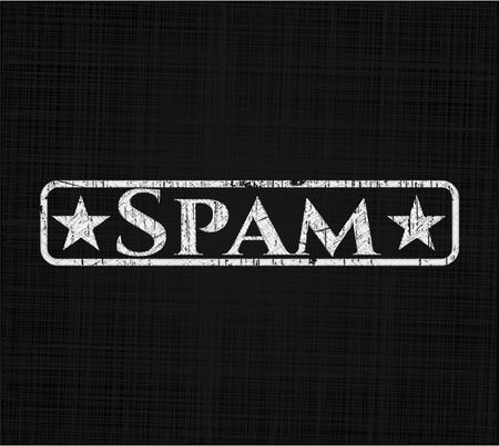 Spam with chalkboard texture