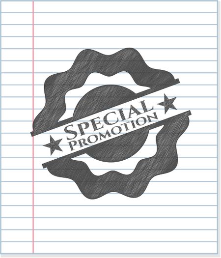Special Promotion emblem draw with pencil effect