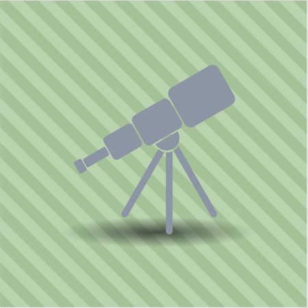 Telescope icon or symbol